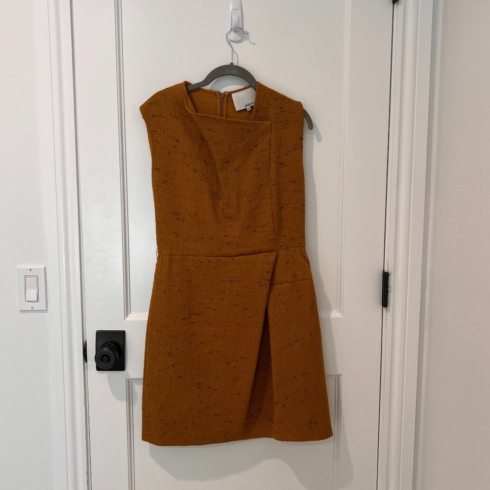 PHILIP LIM - Mustard Tweed Mini Dress - Size 10
